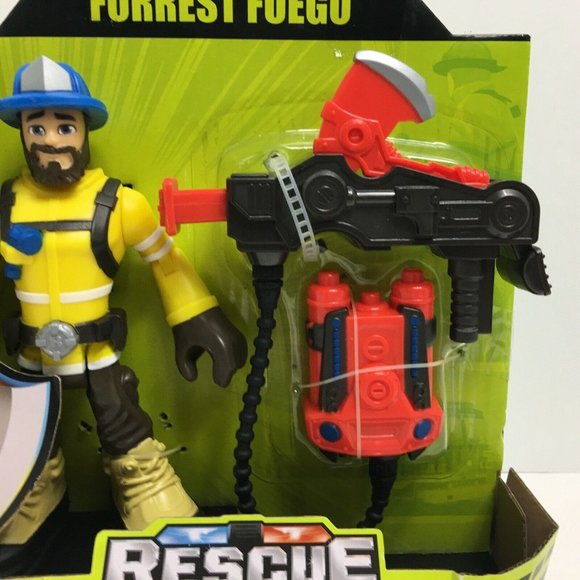 Rescue Heroes Forrest Fuego 6" Action Figure Accessories Fisher Price Youtube - Picture 5 of 12